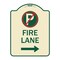 Signmission Fire Lane No Parking and Right Arrow Heavy-Gauge Aluminum Sign, 24" x 18", TG-1824-24019 A-DES-TG-1824-24019 - alternate 1